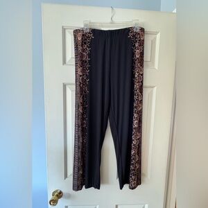 Susan Graver wide leg pull on pants